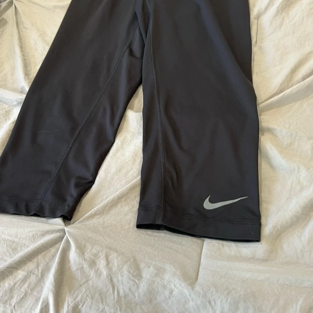 Nike Black and Gray Athletic Pants pro combat Dri fit compression